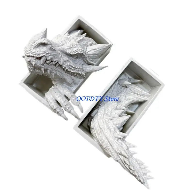 Dragon Guardians — Fantasy Resin Bookends (Set of 2)