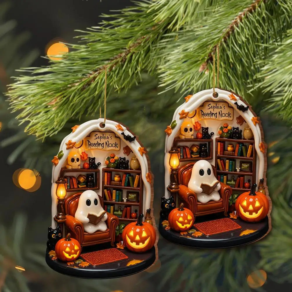 Halloween Ghost Acrylic Ornaments — Spooky-Cute Reading Décor