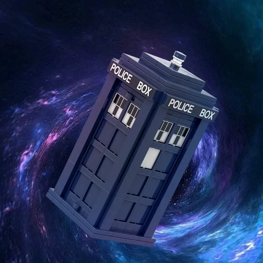 Vintage Police Box Building Block Model