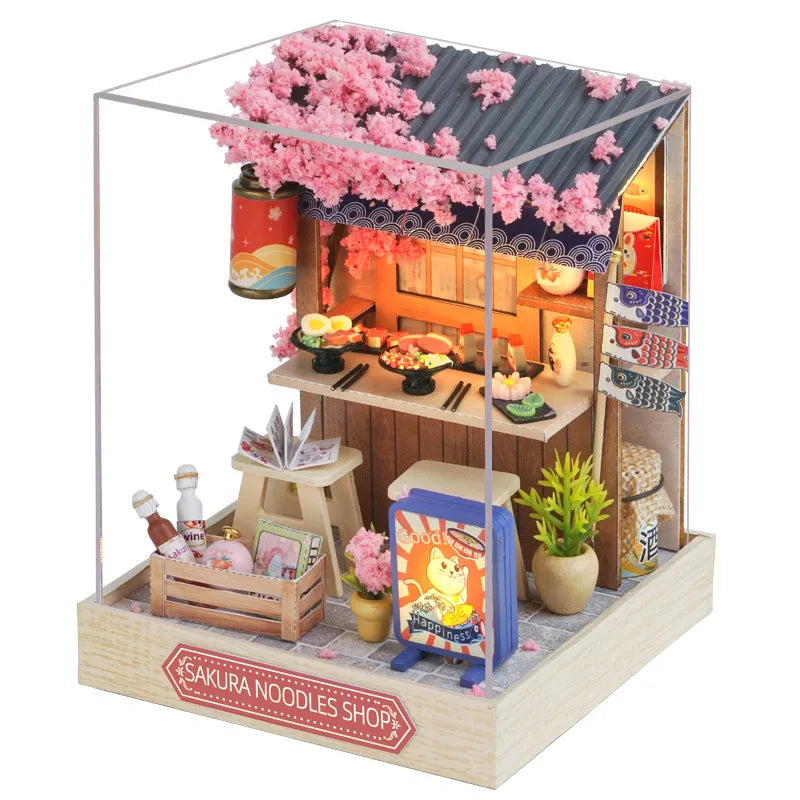 Mini DIY Wooden Dollhouse Room Kit