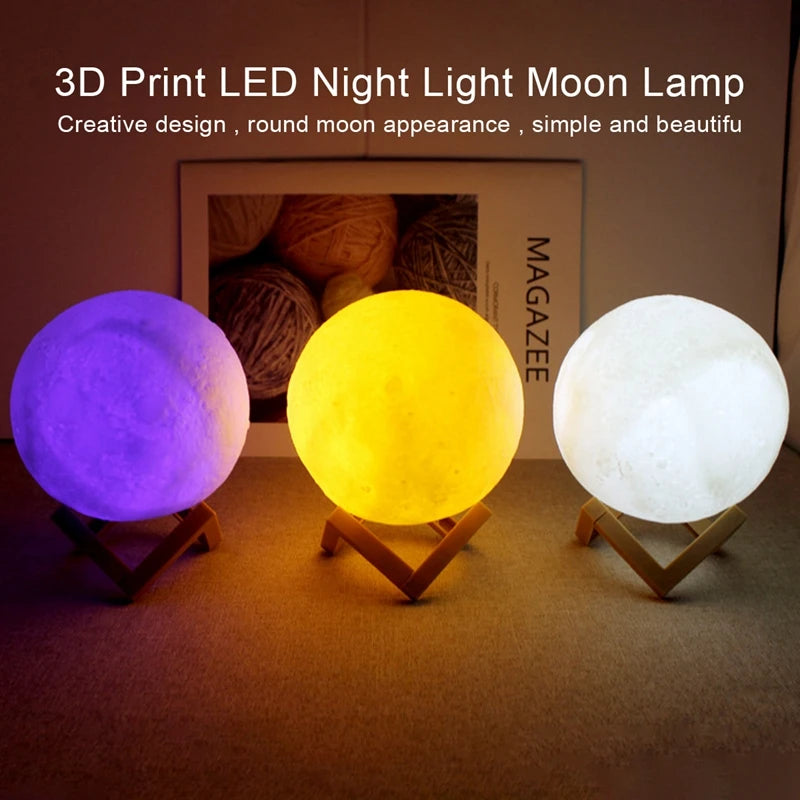 LED Moon Lamp Night Light — Magical Galaxy Glow