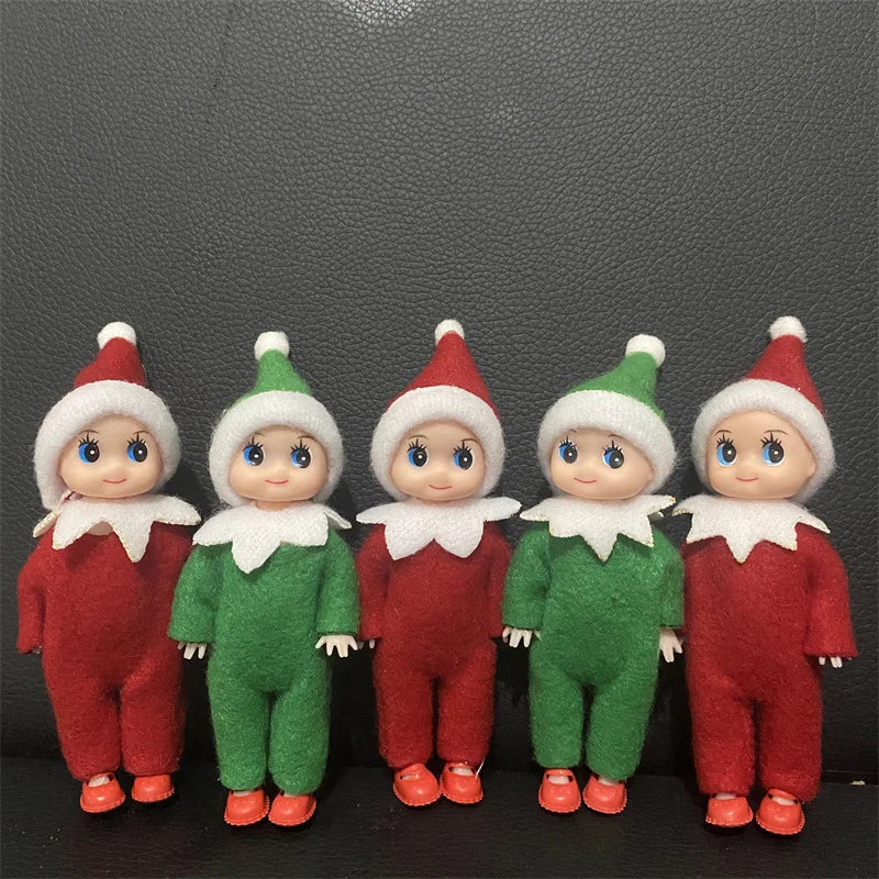 Christmas Bookshelf Elf Dolls — Festive Holiday Shelf Decorations & Ornaments