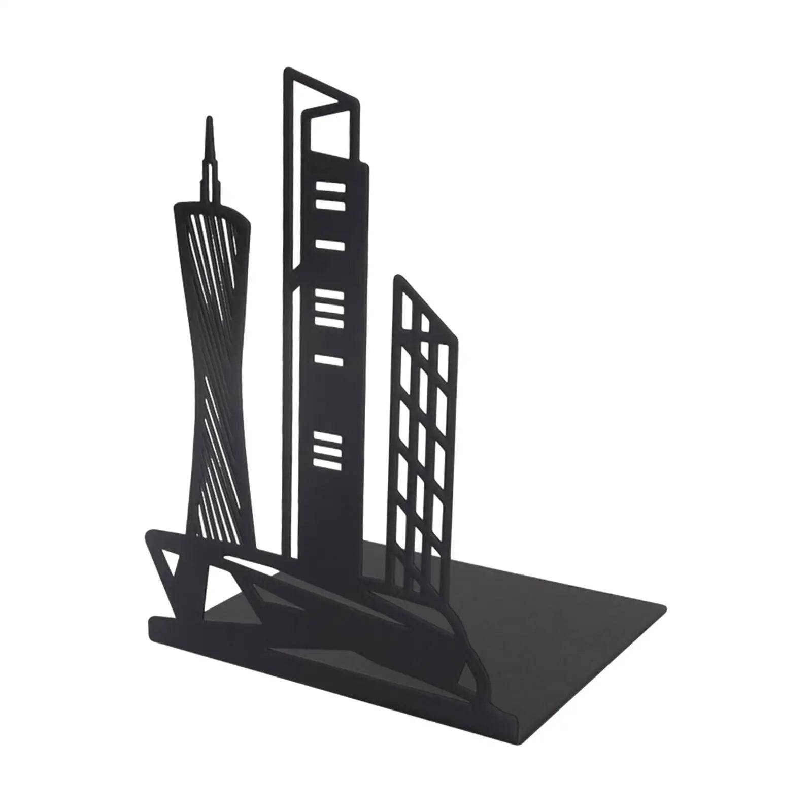 World Landmark Metal Bookends — Eiffel Tower, Statue of Liberty, Pagoda, or City Skyline