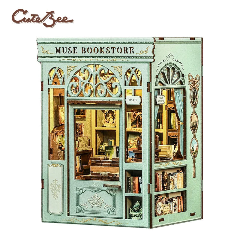 CUTEBEE Muse Bookstore Book Nook Kit