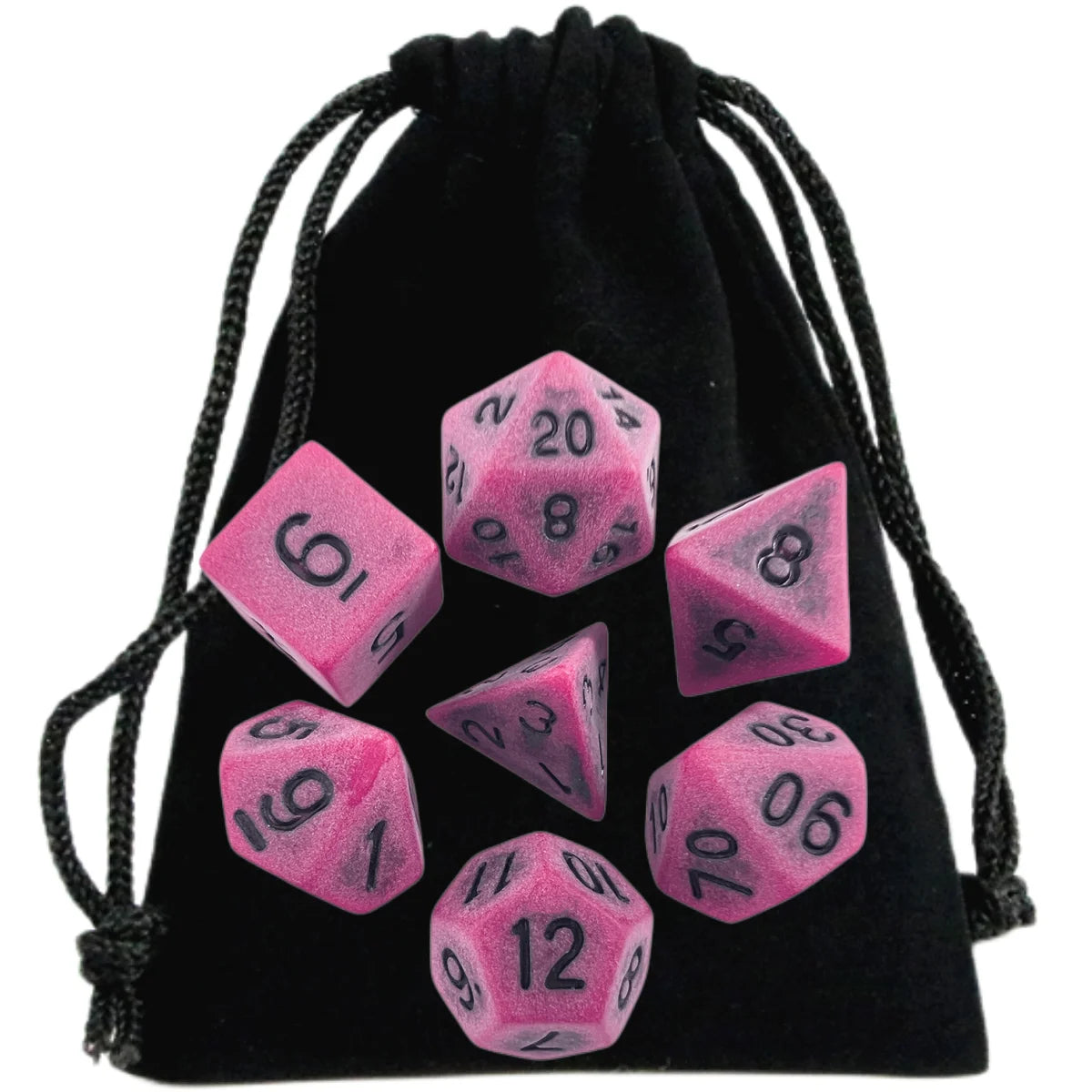 Retro Effect Polyhedral Dice Set for D&D & RPGs
