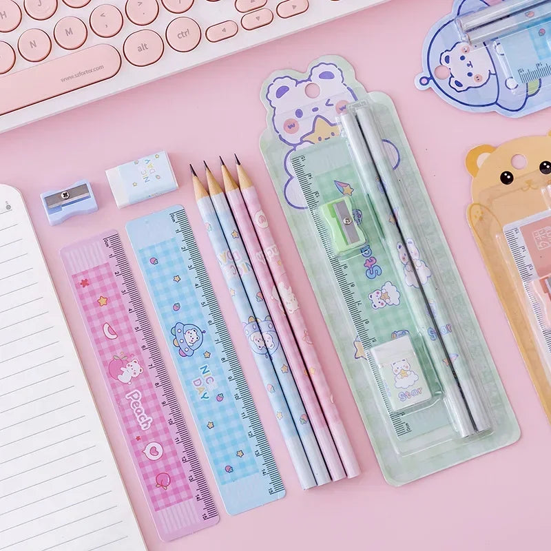 Little Scribblers — Cartoon Stationery Gift Set (5 Pieces)