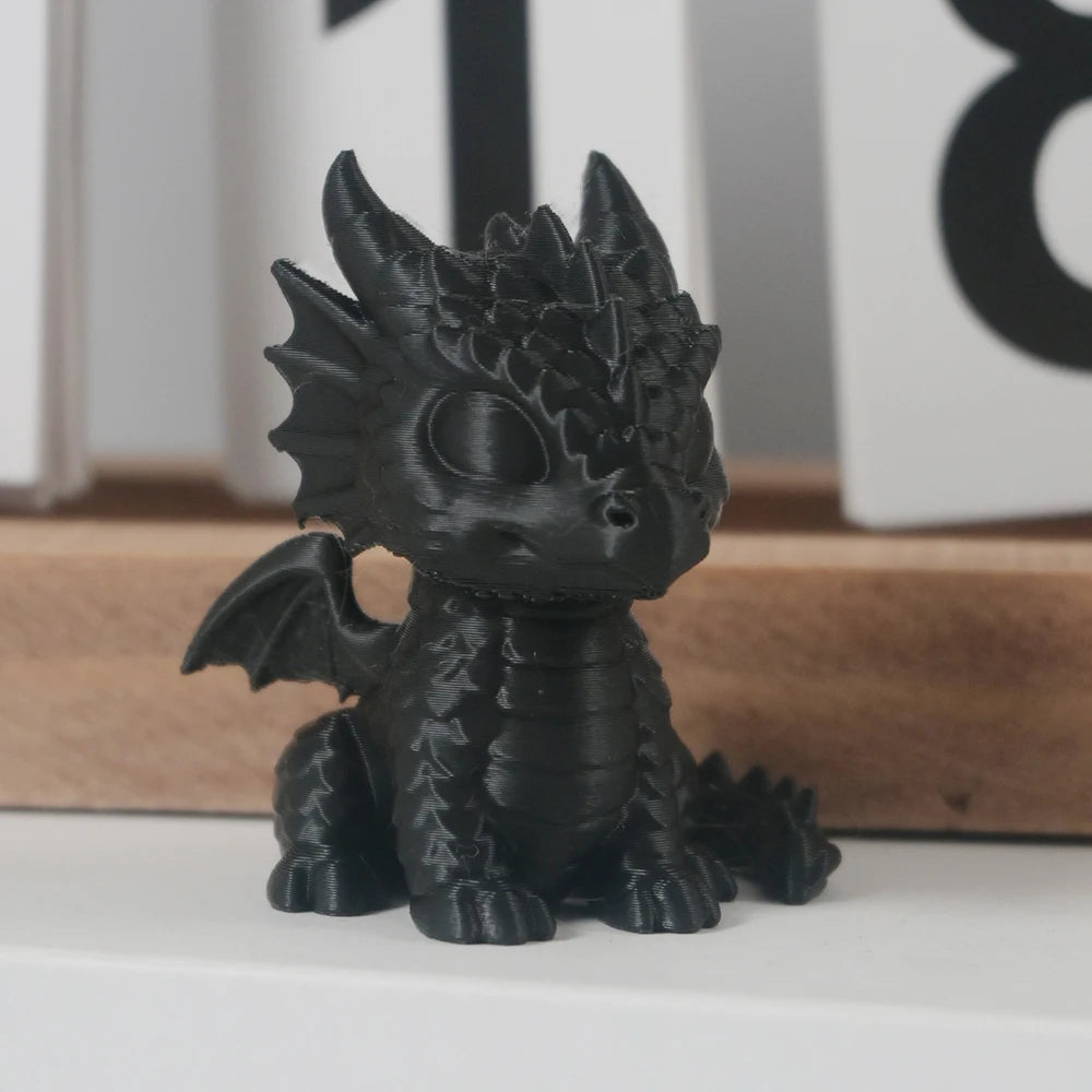 Baby Dragon Figurine — Cute Mini 3D Printed Fantasy Ornament