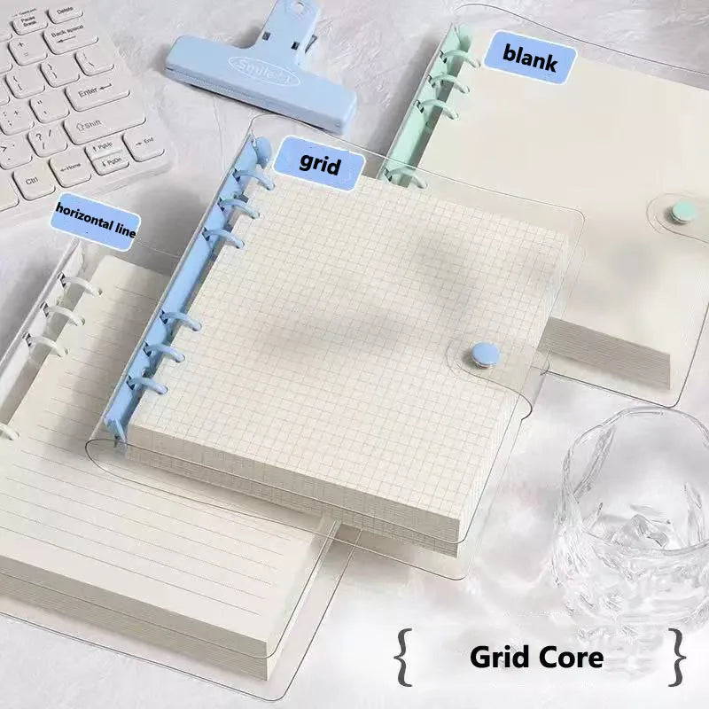 Transparent Loose-Leaf Notebook with Detachable Cover