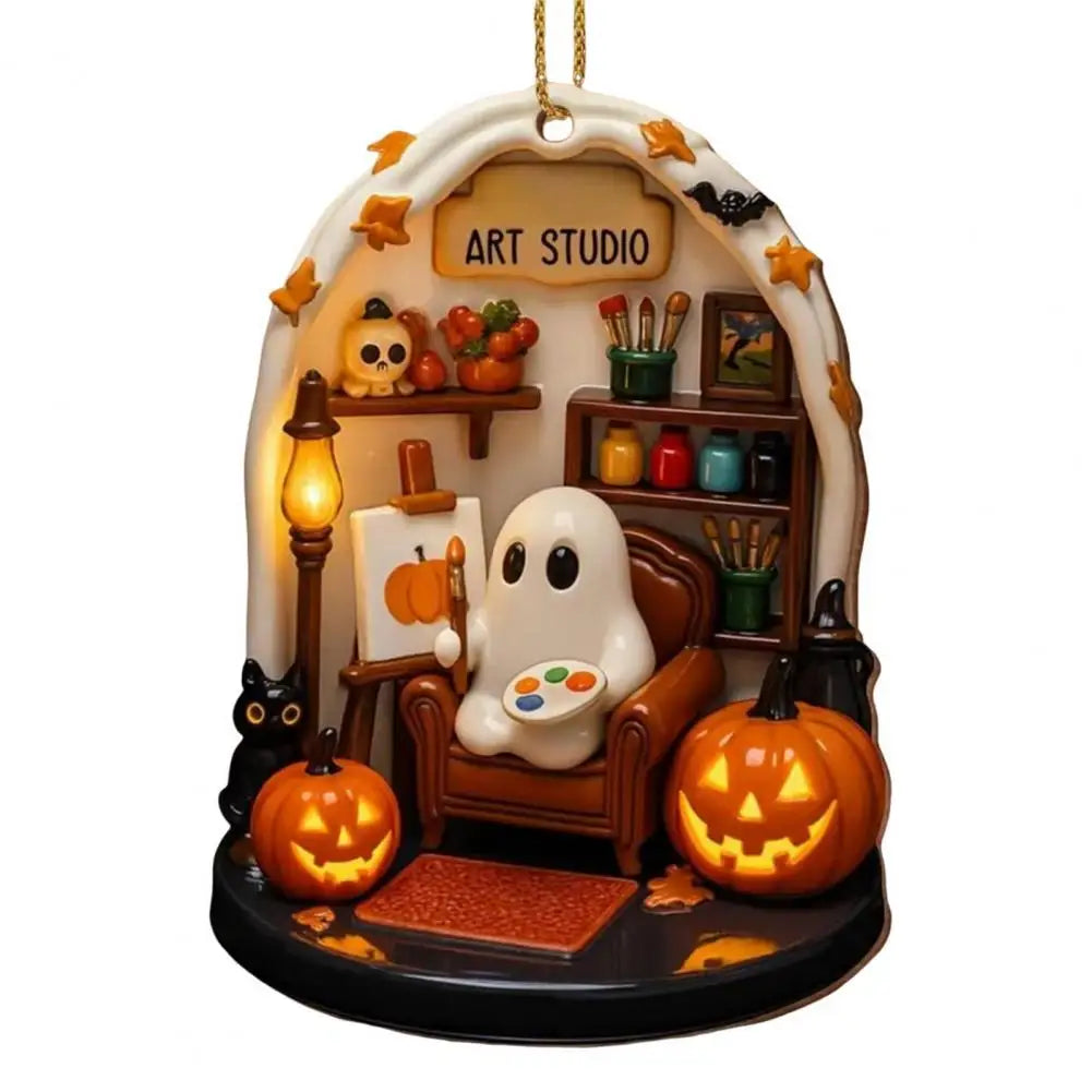 Halloween Ghost Acrylic Ornaments — Spooky-Cute Reading Décor