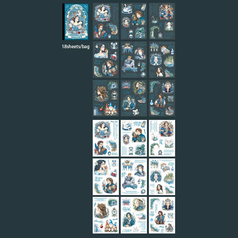 Fairy Tale Sequel Series Sticker Books (18-Piece Set)