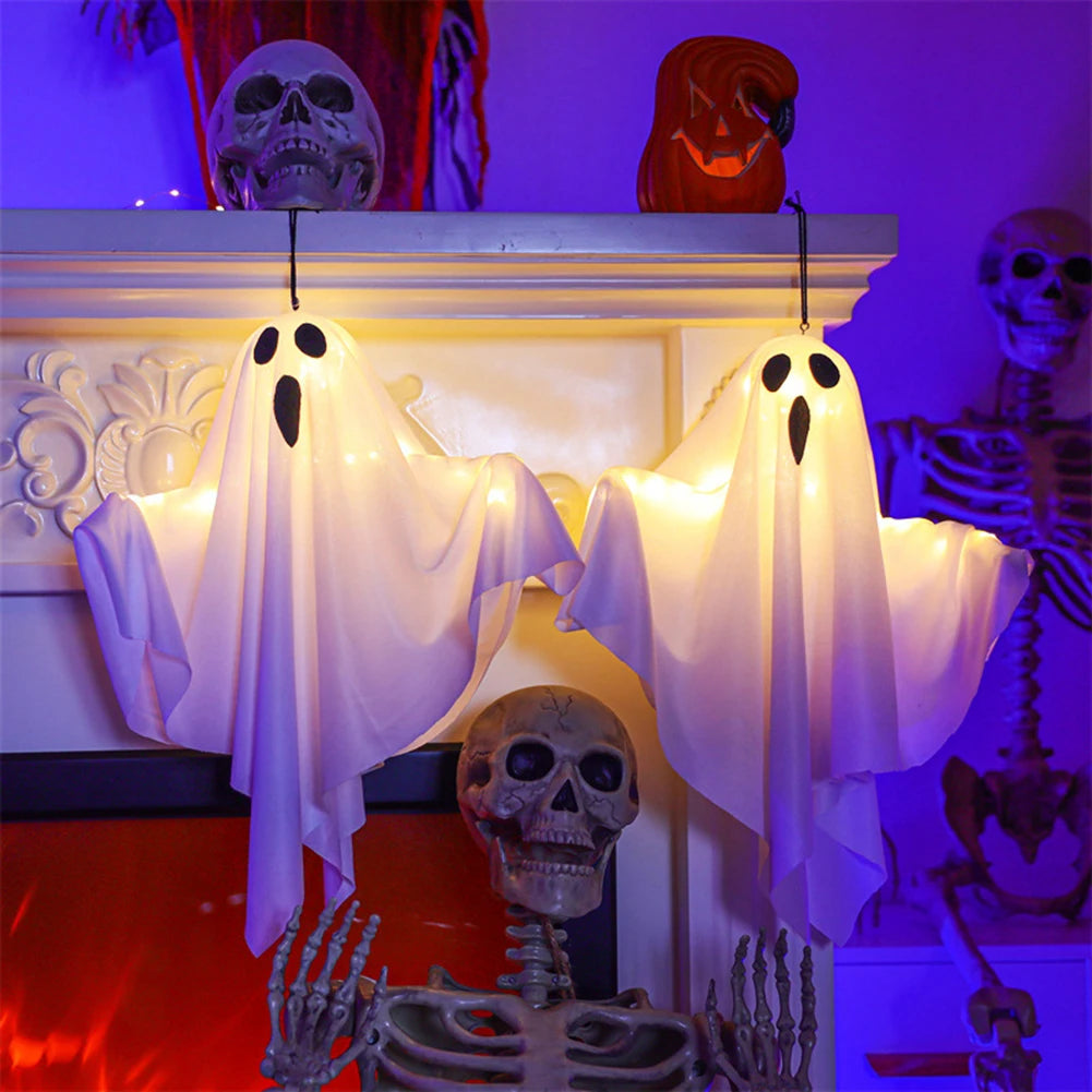 Glowing Hanging Ghost — Light-Up Halloween Decoration
