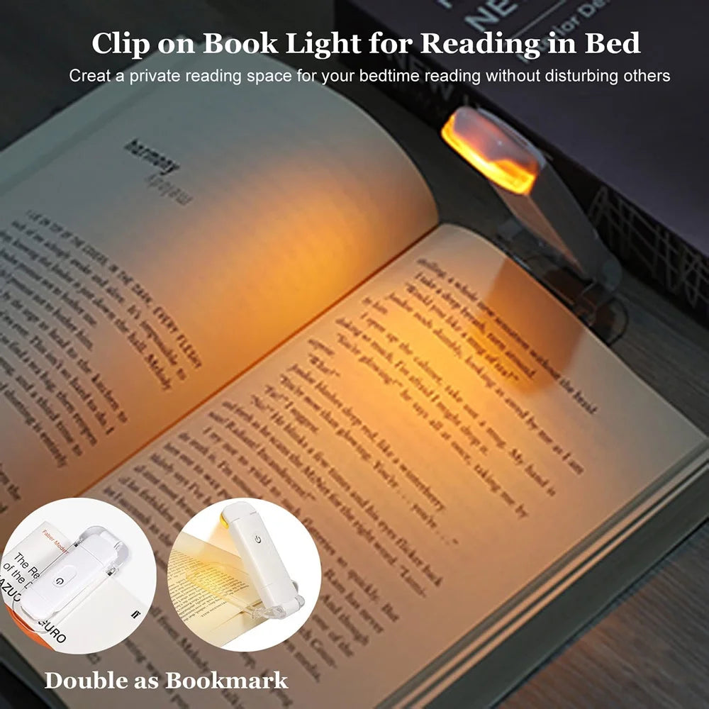 LED USB Rechargeable Book Light — Adjustable Brightness & Color Temperature