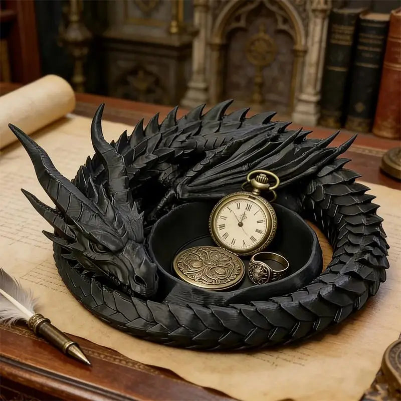 Dragon's Treasure Tray — 3D Printed Fantasy Jewellery & Trinket Holder