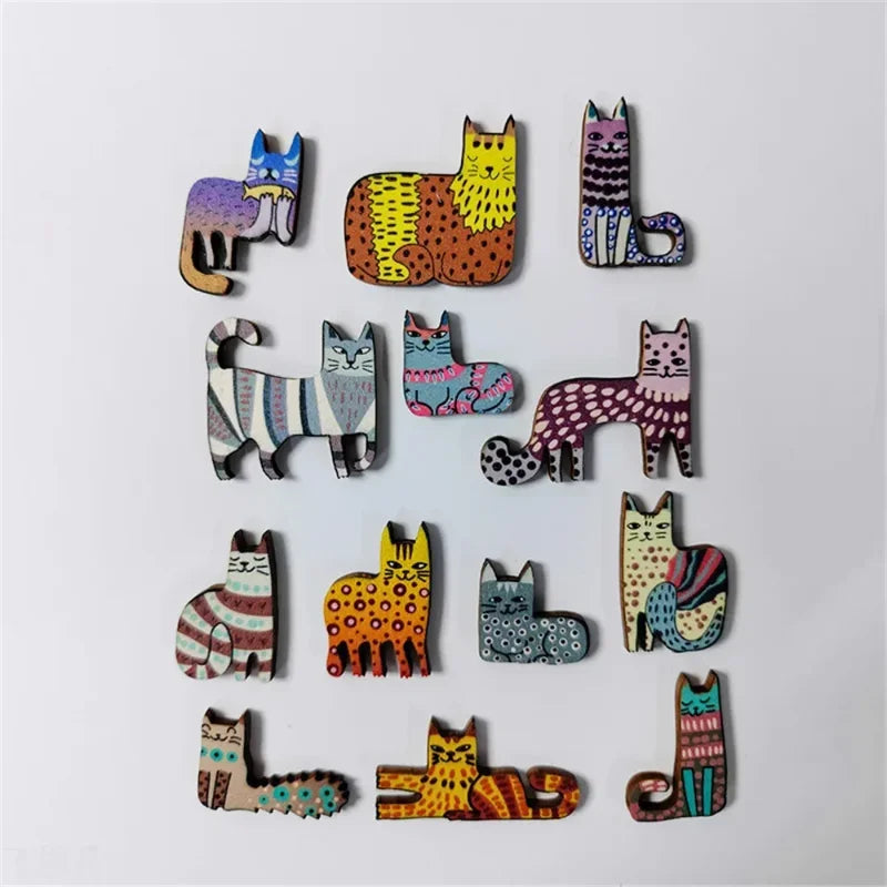 Colourful Cat Wooden Logic Puzzle