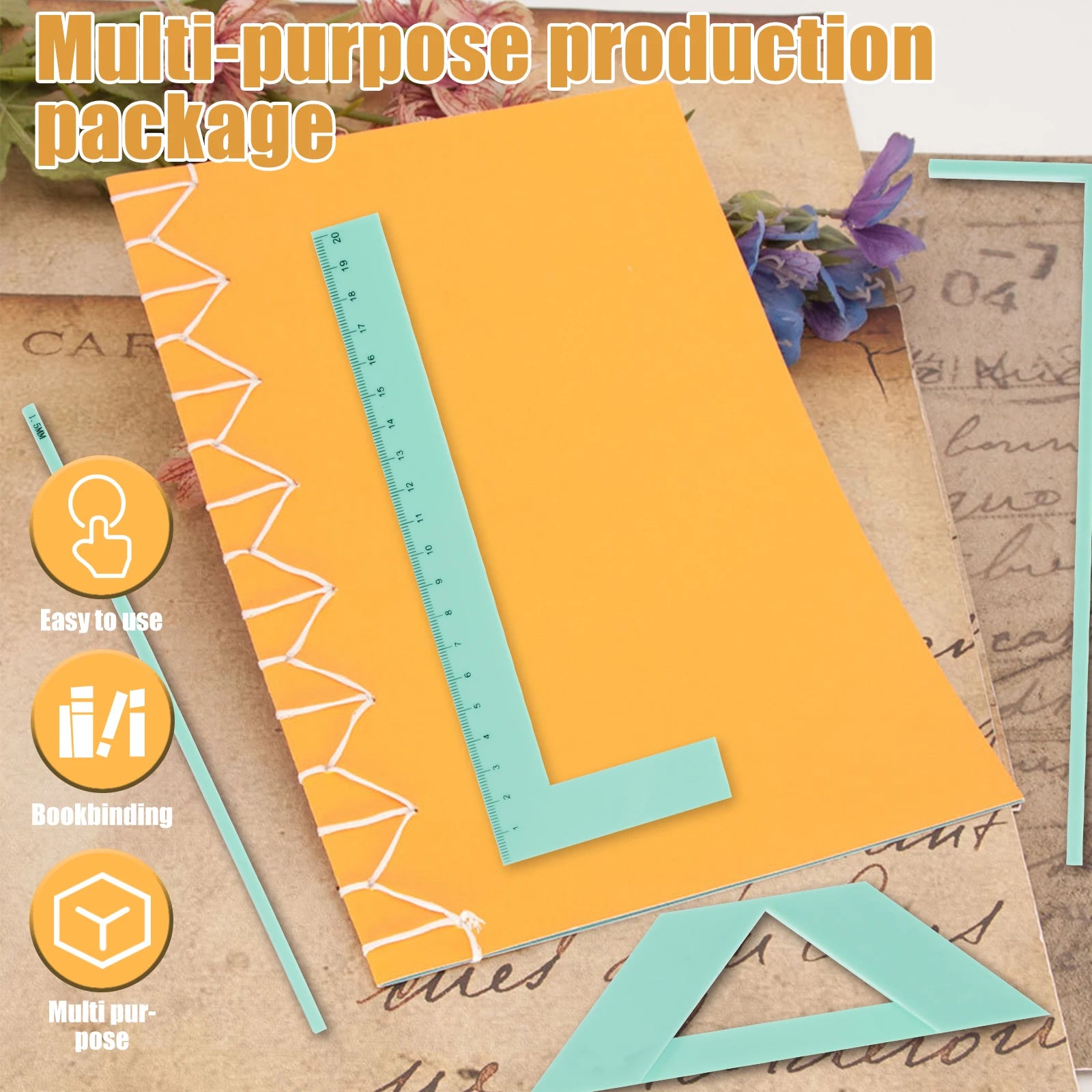 DIY Bookbinding & Scrapbook Kit — Cover Rulers or Complete Stitching Set