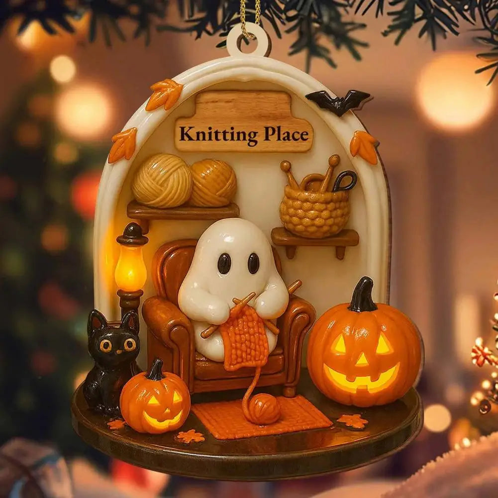 Halloween Ghost Acrylic Ornaments — Spooky-Cute Reading Décor