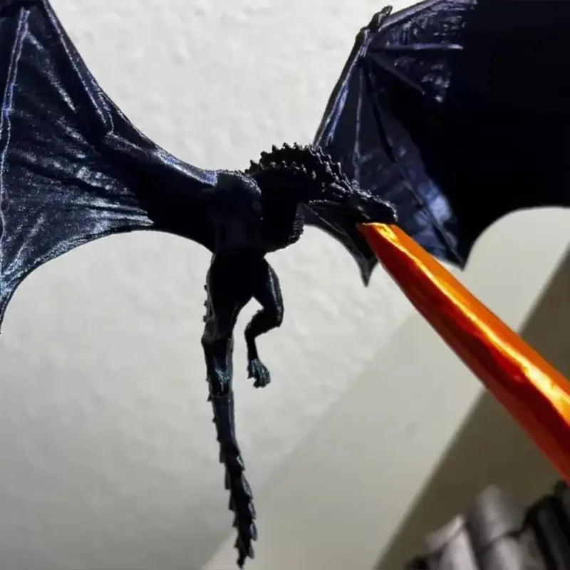 Dragon Flame Book Nook — Fire-Breathing Bookshelf Decoration