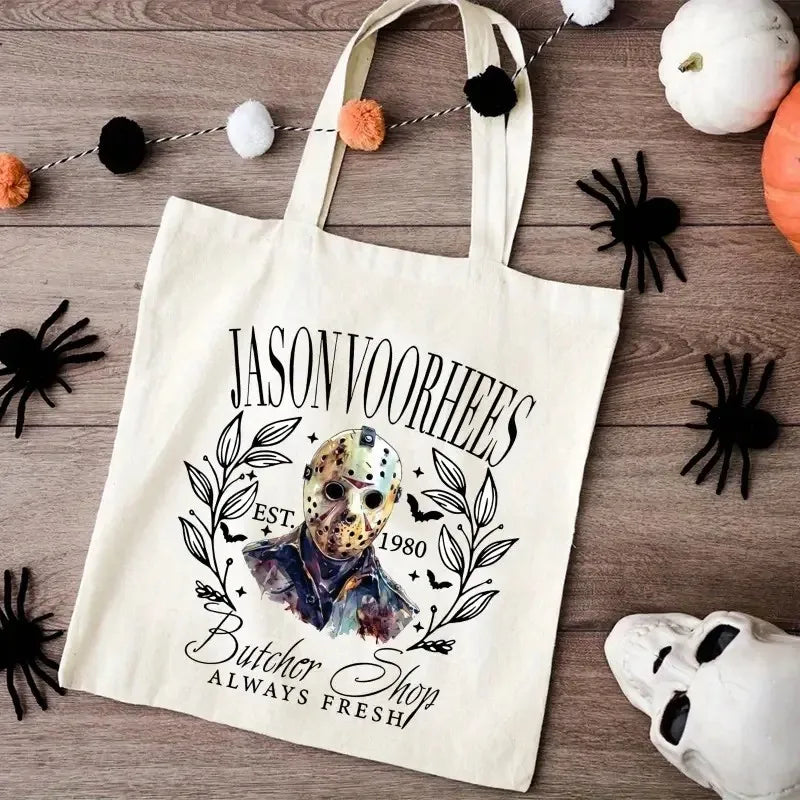 “Salem Witch Book Club” Tote Bag — Retro Gothic Book Lover Shoulder Bag for Shopping & Everyday Use