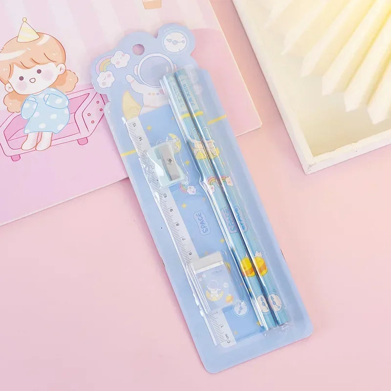 Little Scribblers — Cartoon Stationery Gift Set (5 Pieces)