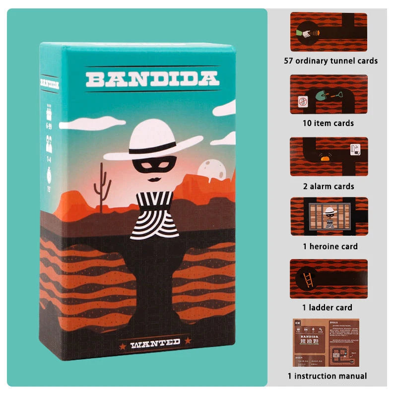Bandido / Bandida Board Game — Cooperative Strategy Escape Adventure