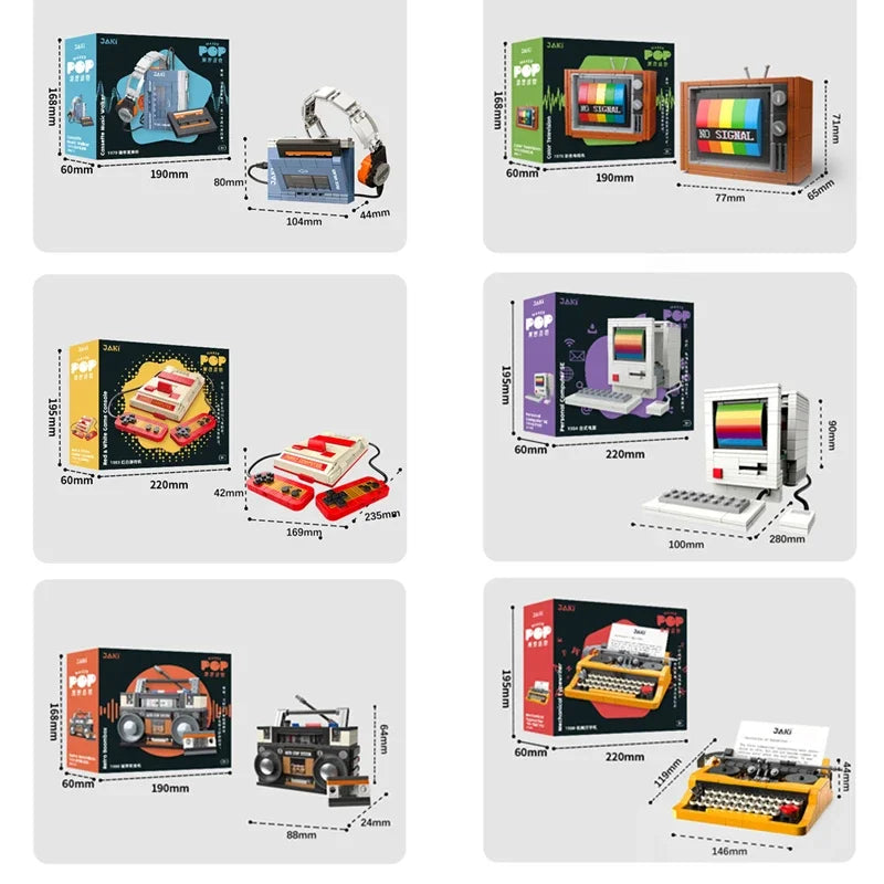 Retro Tech Building Block Mini Models