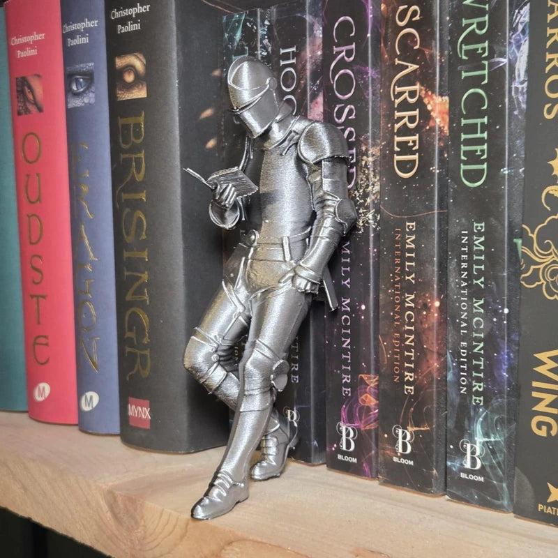 Off-Duty Knight — Medieval Reading Knight Bookshelf Figurine