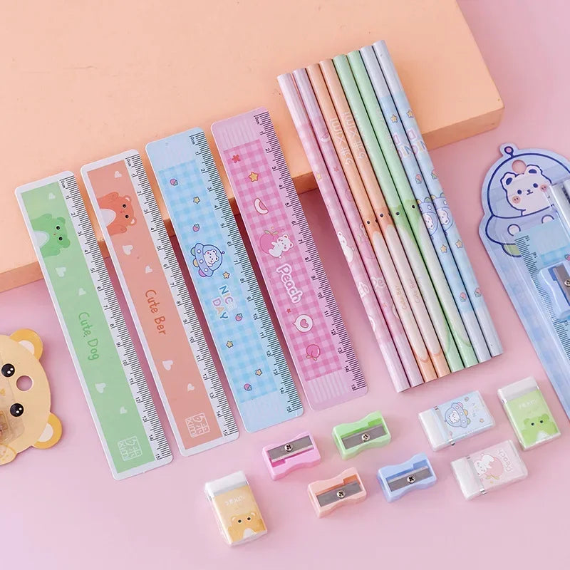 Little Scribblers — Cartoon Stationery Gift Set (5 Pieces)