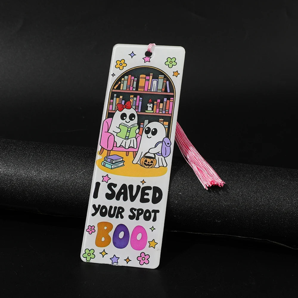 Halloween Ghost & Skeleton Bookmarks — Spooky Page Holders (Pick 1 or Full Set of 8)