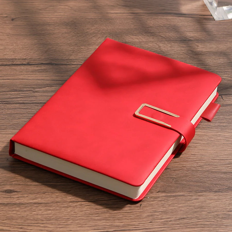 Vintage A5 Leather Notebook — With U-Buckle Closure