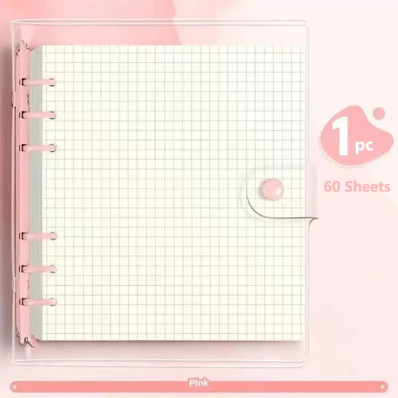 Transparent Loose-Leaf Notebook with Detachable Cover