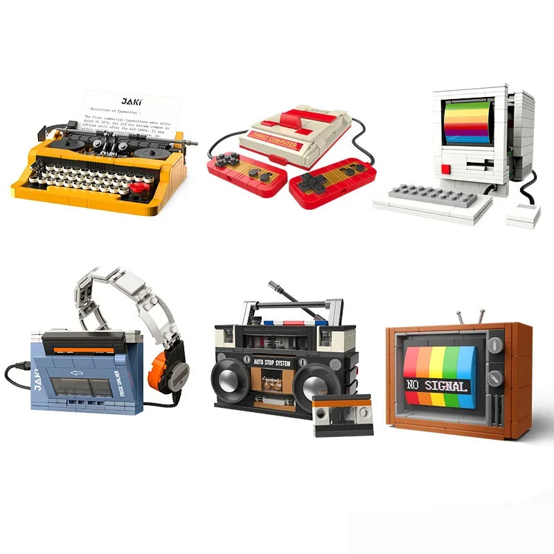 Retro Tech Building Block Mini Models