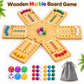 Marble Dash — Wooden Strategy & Racing Board Game (2–6 Players)