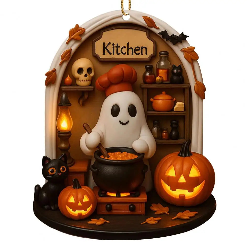 Halloween Ghost Acrylic Ornaments — Spooky-Cute Reading Décor