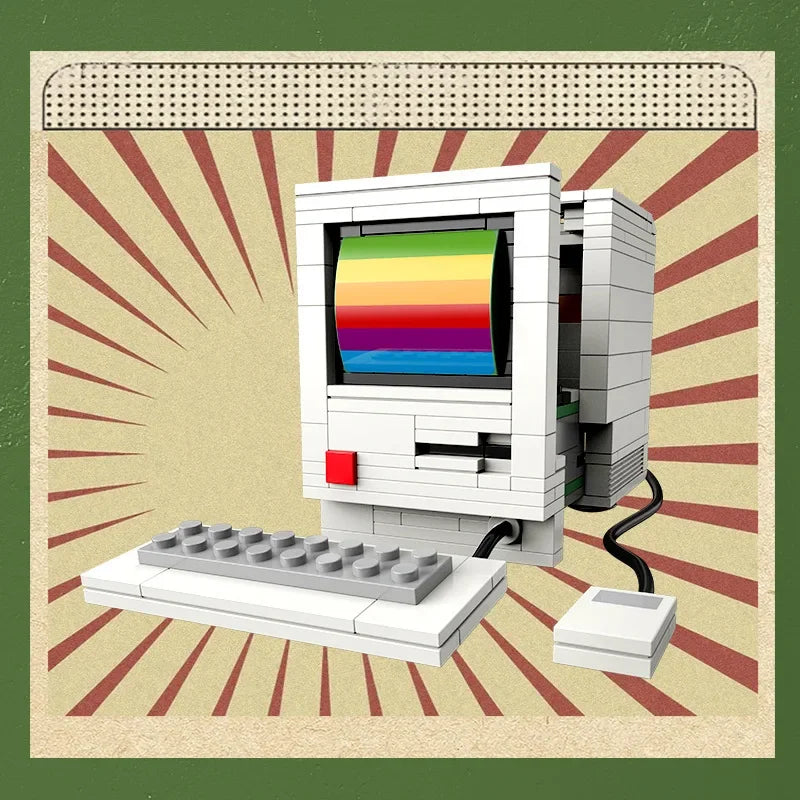 Retro Tech Building Block Mini Models