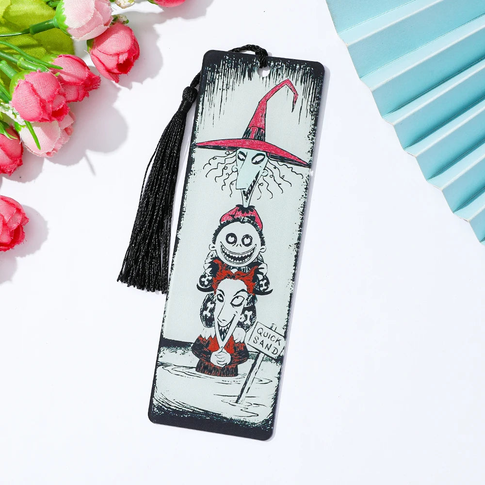 “Nightmare Before Christmas” Acrylic Bookmark with Tassel — Horror Movie Book Lover Gift