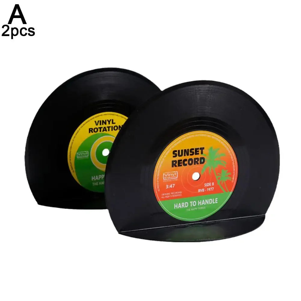Retro Vinyl Record Bookends
