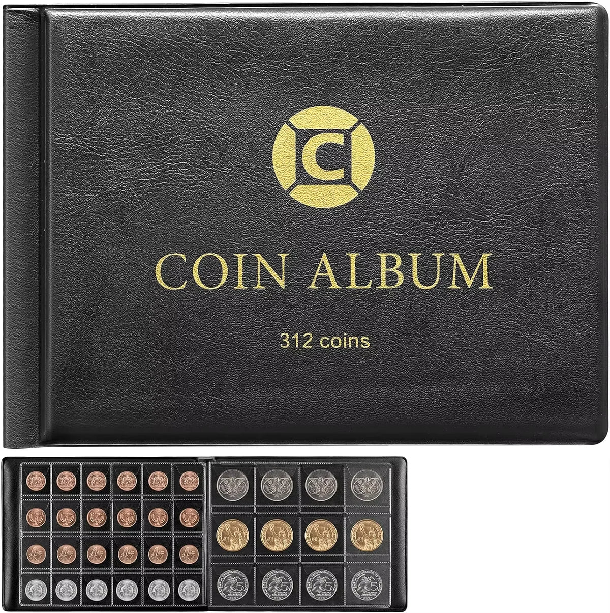312-Pocket Coin Collection Album — Collector’s Storage & Display Binder
