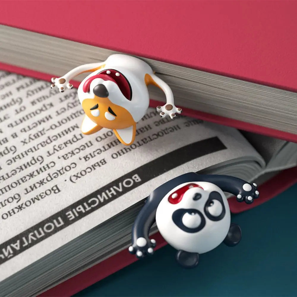Squished Critter 3D Bookmarks — Cute Cartoon Animal Page-Savers