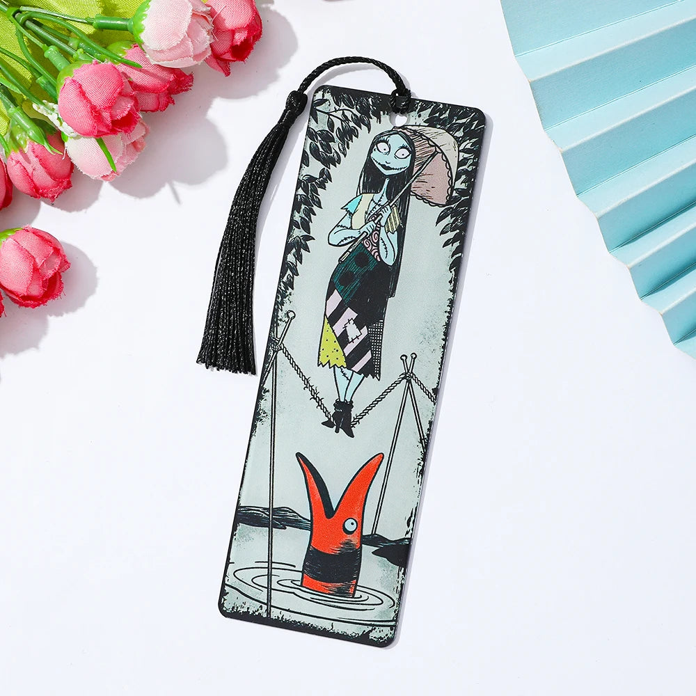 “Nightmare Before Christmas” Acrylic Bookmark with Tassel — Horror Movie Book Lover Gift