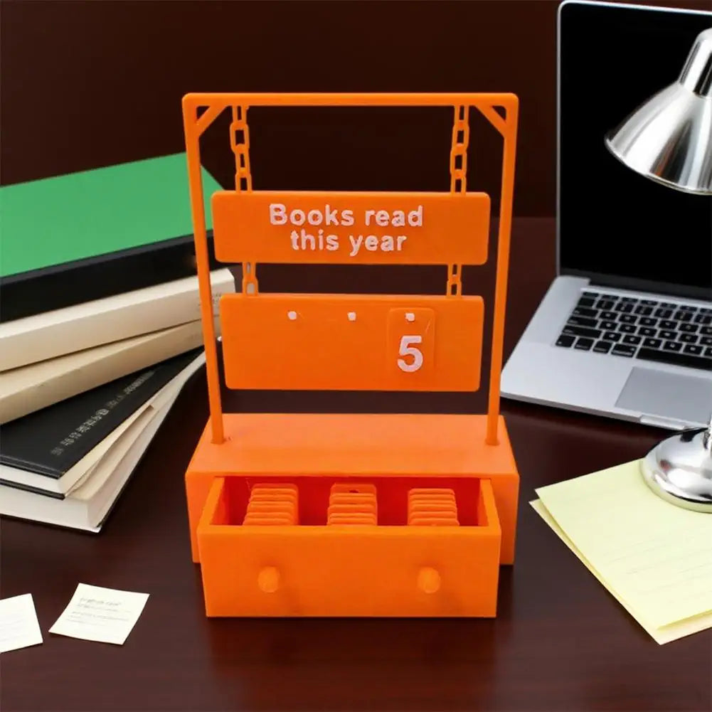 “Books Read This Year” Counter — Bookish Desk/Bookshelf Tracker