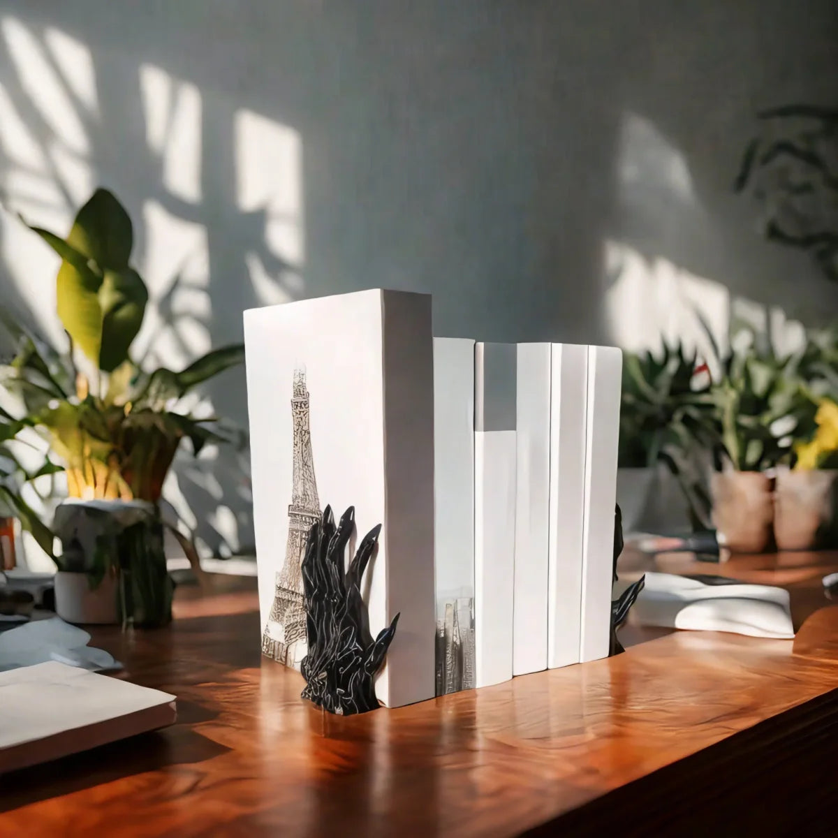 Black Witch Hand Bookends — Gothic Decorative Pair