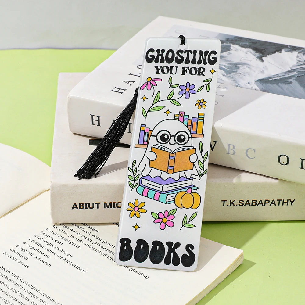 Halloween Ghost & Skeleton Bookmarks — Spooky Page Holders (Pick 1 or Full Set of 8)