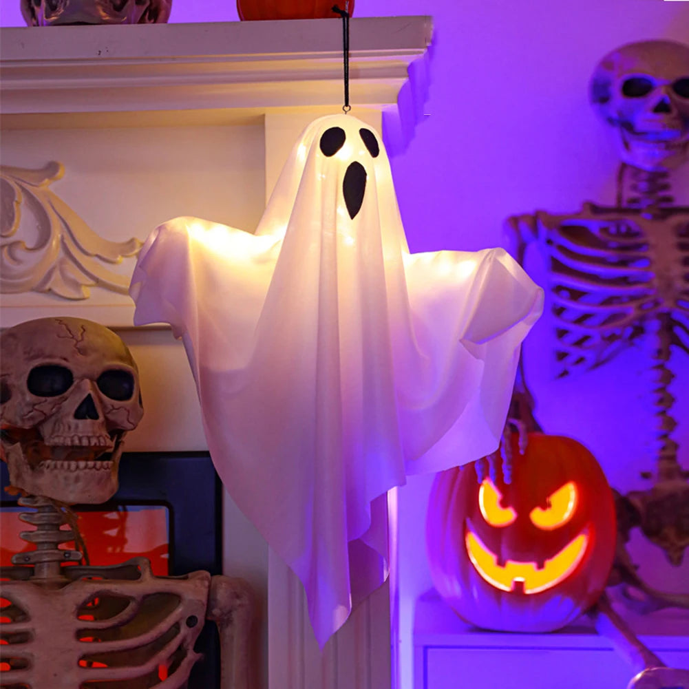 Glowing Hanging Ghost — Light-Up Halloween Decoration