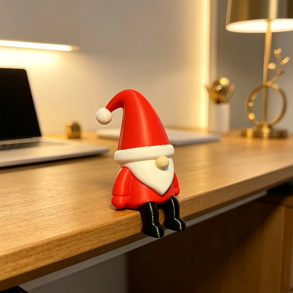 Sitting Christmas Santa — Cute Shelf-Edge Festive Ornament