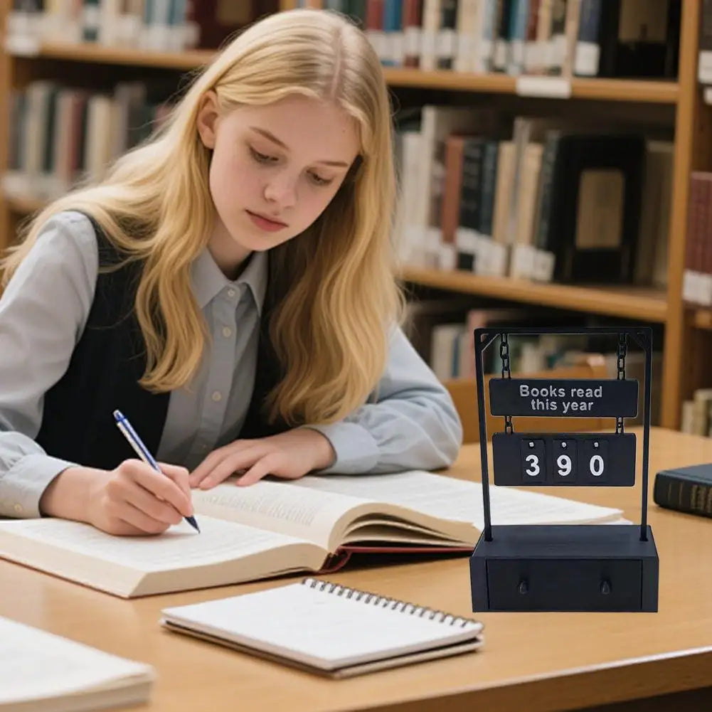 “Books Read This Year” Counter — Bookish Desk/Bookshelf Tracker