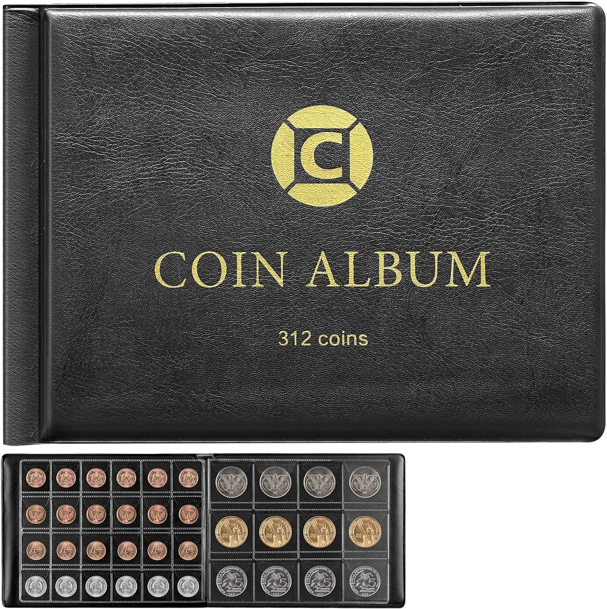 312-Pocket Coin Collection Album — Collector’s Storage & Display Binder