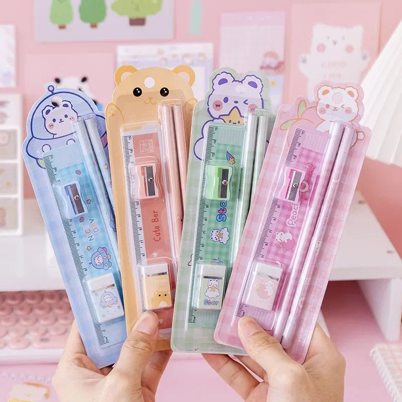 Little Scribblers — Cartoon Stationery Gift Set (5 Pieces)