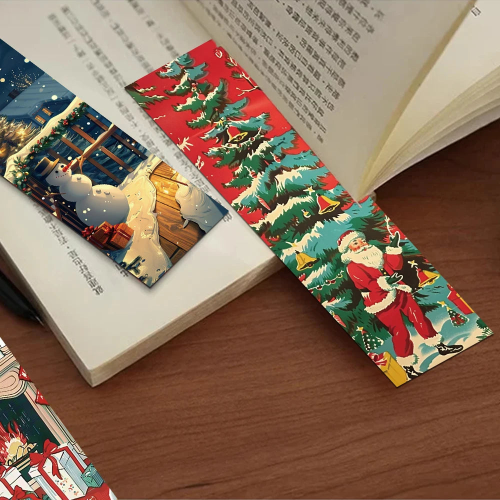 Retro Christmas Bookmark Set (30pcs) — Festive Reading Accessories for Book Lovers & Students