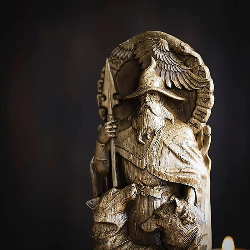 Norse Gods Statues — Odin, Thor, Loki & Freya Viking Mythology Sculptures