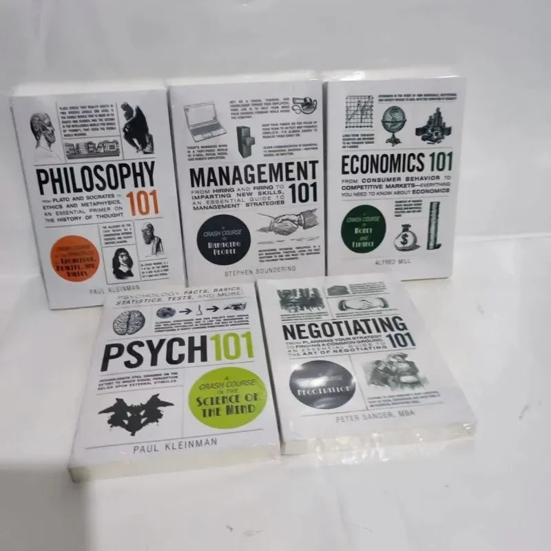 “101 Series” Business Book Collection (5-Book Set) — Philosophy, Management, Economics, Negotiating & Psychology